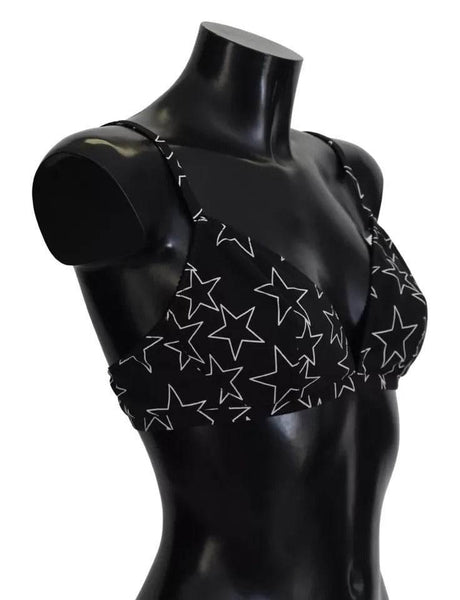 Dolce & Gabbana Black Millennials Star Non Wire Cotton Bra Underwear - Hilstor
