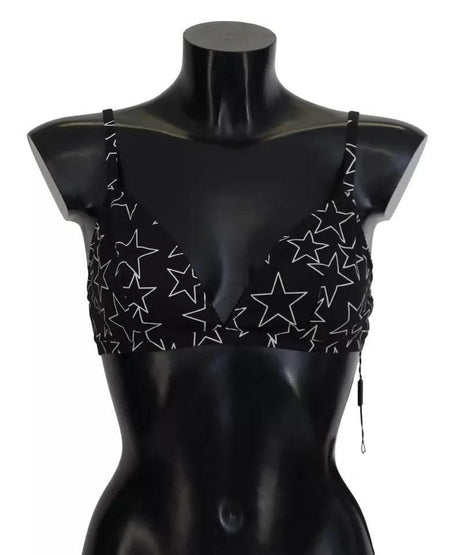 Dolce & Gabbana Black Millennials Star Non Wire Cotton Bra Underwear - Hilstor