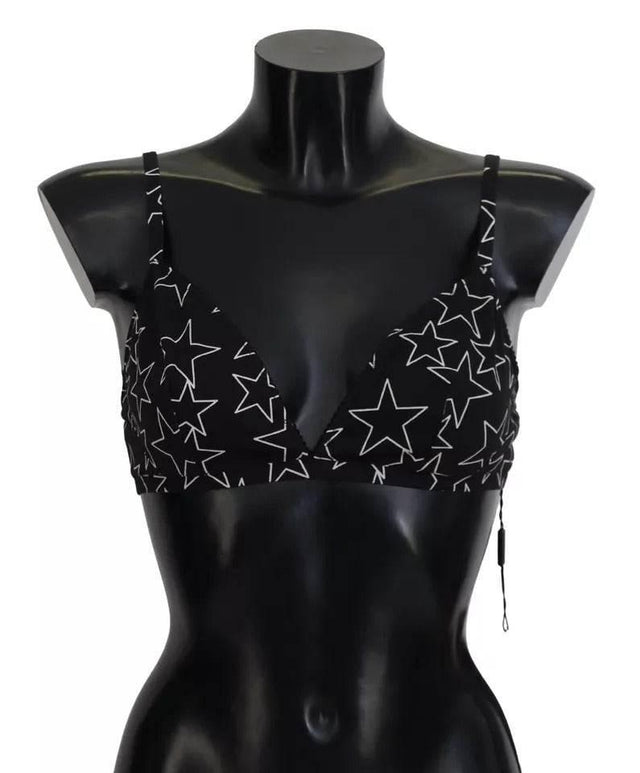 Dolce & Gabbana Black Millennials Star Non Wire Cotton Bra Underwear - Hilstor