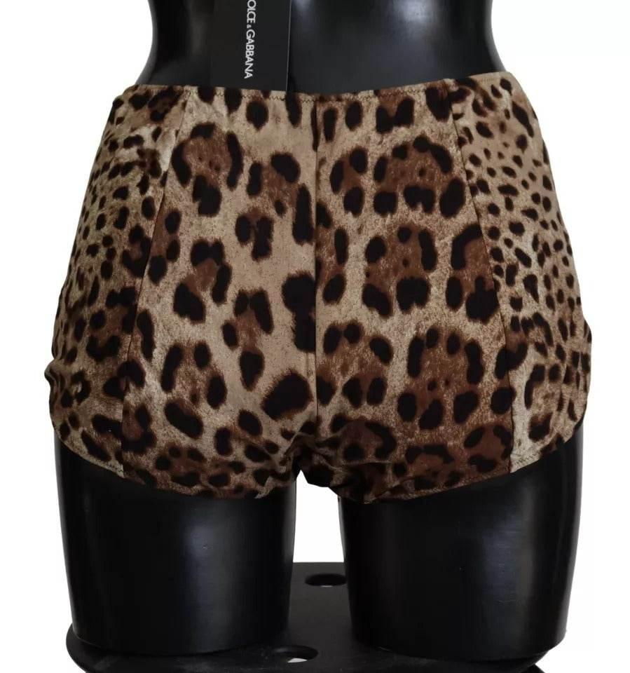 Dolce & Gabbana Brown Leopard Print Swimsuit Swimwear Bikini Bottom - Hilstor