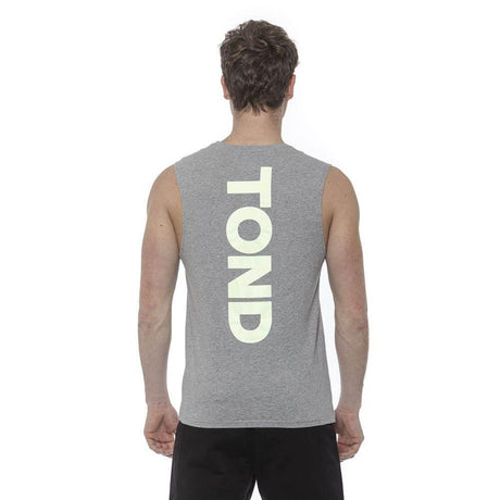Tond Gray Cotton Men Tank Top - Hilstor