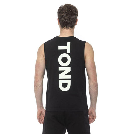 Tond Black Cotton Men Tank Top - Hilstor