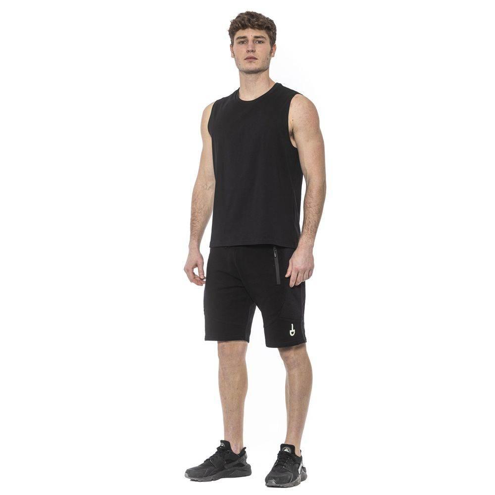 Tond Black Cotton Men Tank Top - Hilstor