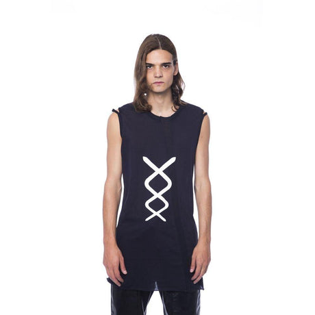 Nicolo Tonetto Black Cotton Men Tank Top - Hilstor