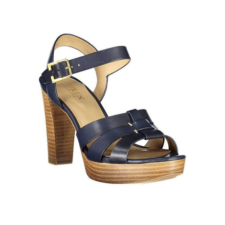 Ralph Lauren Blue Leather Sandal - Hilstor