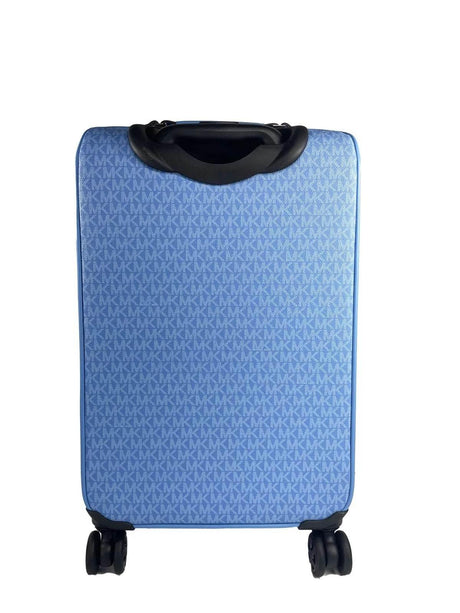 Michael Kors Travel Small Pacific Blue Signature Trolley Rolling Suitcase Carry On - Hilstor