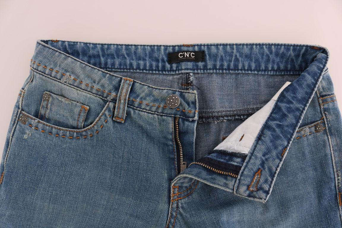 Costume National Blue Wash Cotton Classic Jeans - Hilstor