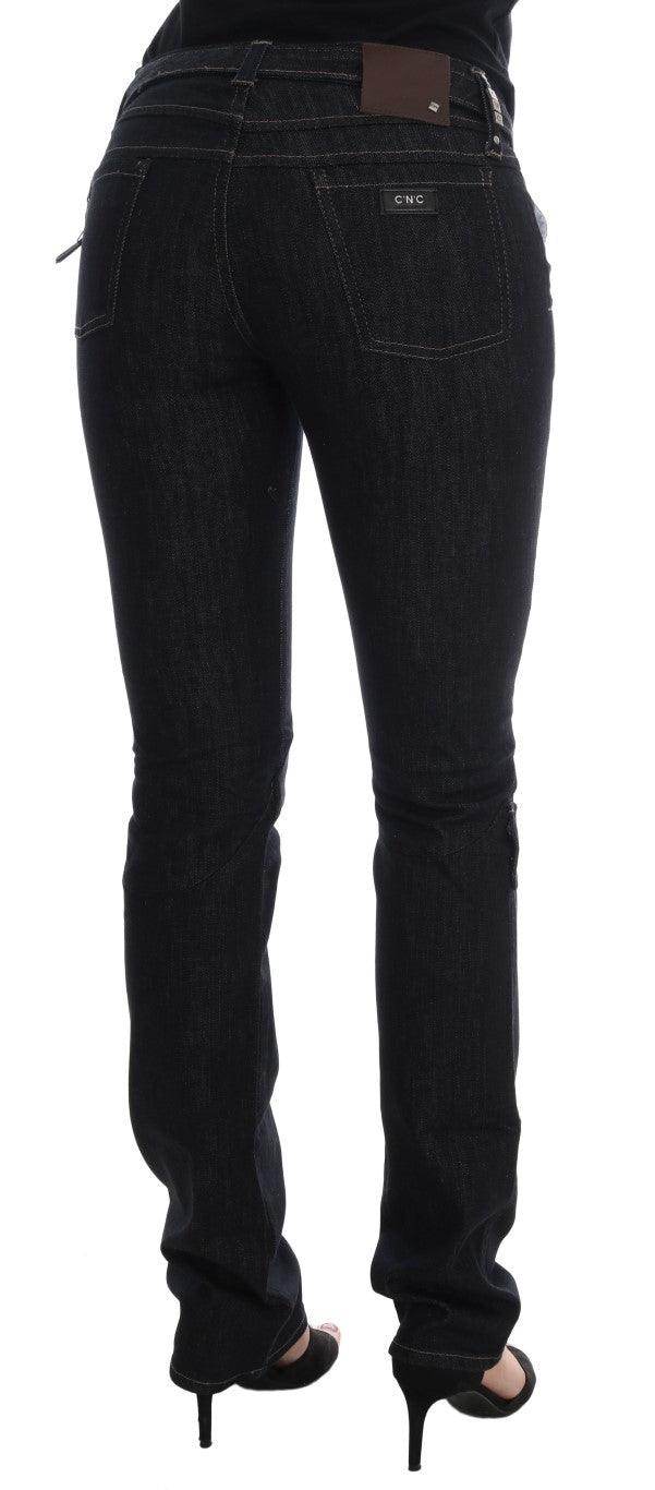 Costume National Blue Cotton Stretch Slim Fit Jeans - Hilstor