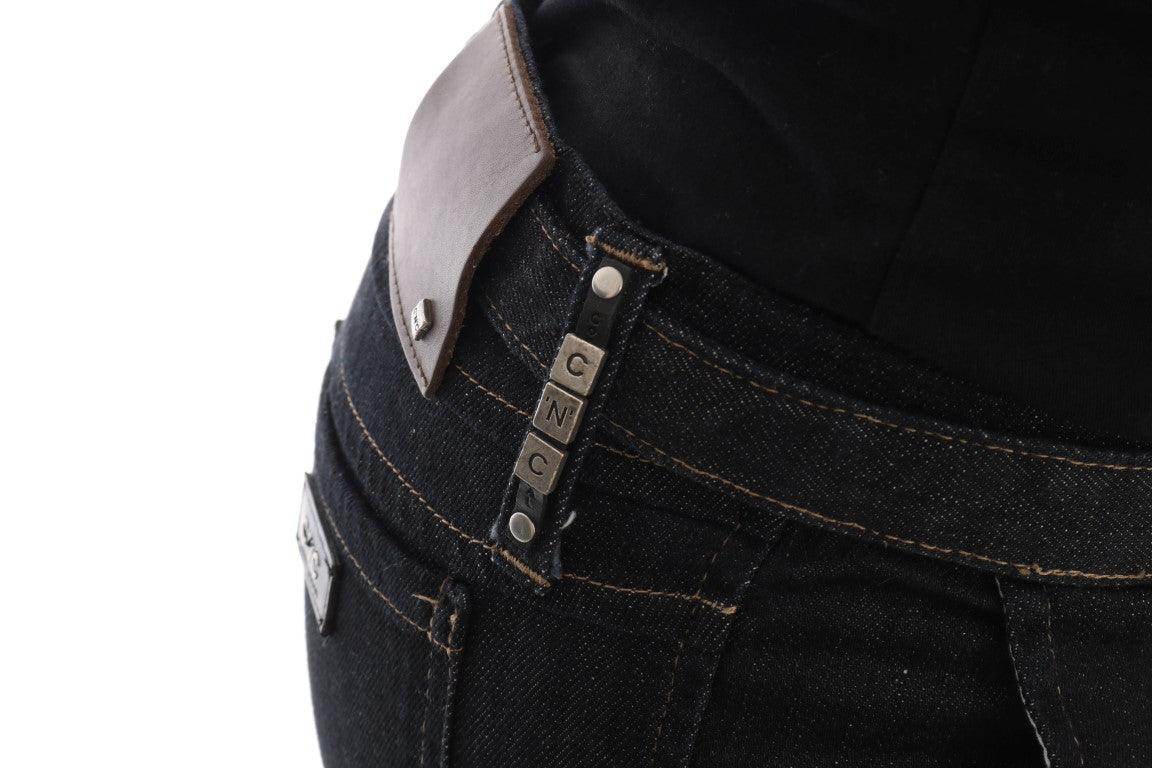 Costume National Blue Cotton Stretch Slim Fit Jeans - Hilstor