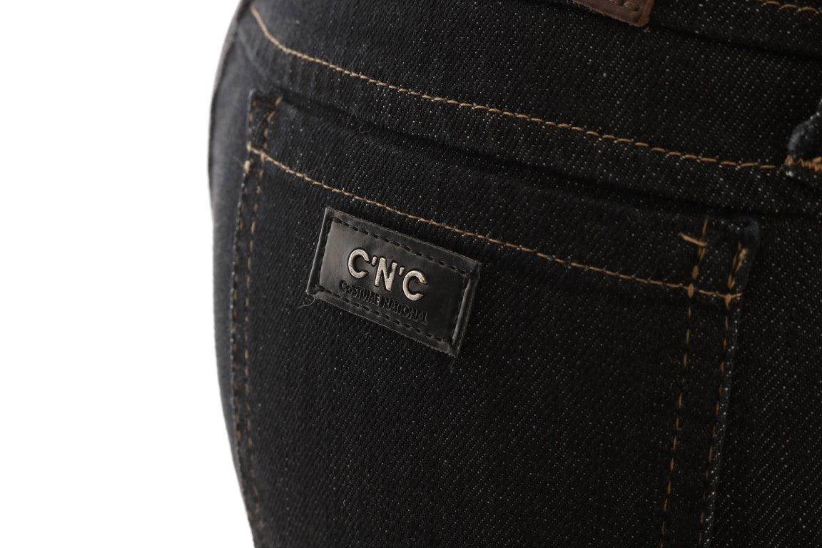 Costume National Blue Cotton Stretch Slim Fit Jeans - Hilstor