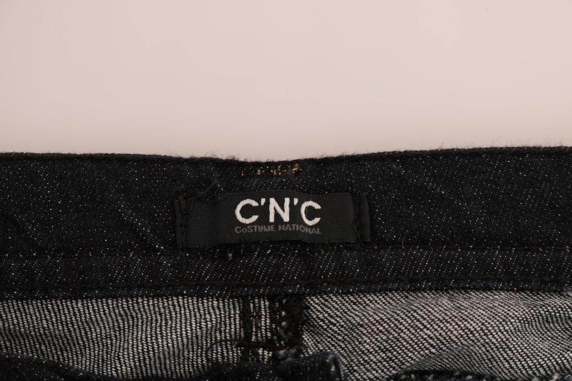 Costume National Blue Cotton Stretch Slim Fit Jeans - Hilstor
