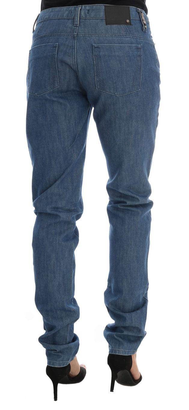 Costume National Blue Wash Cotton Boyfriend Fit Jeans - Hilstor