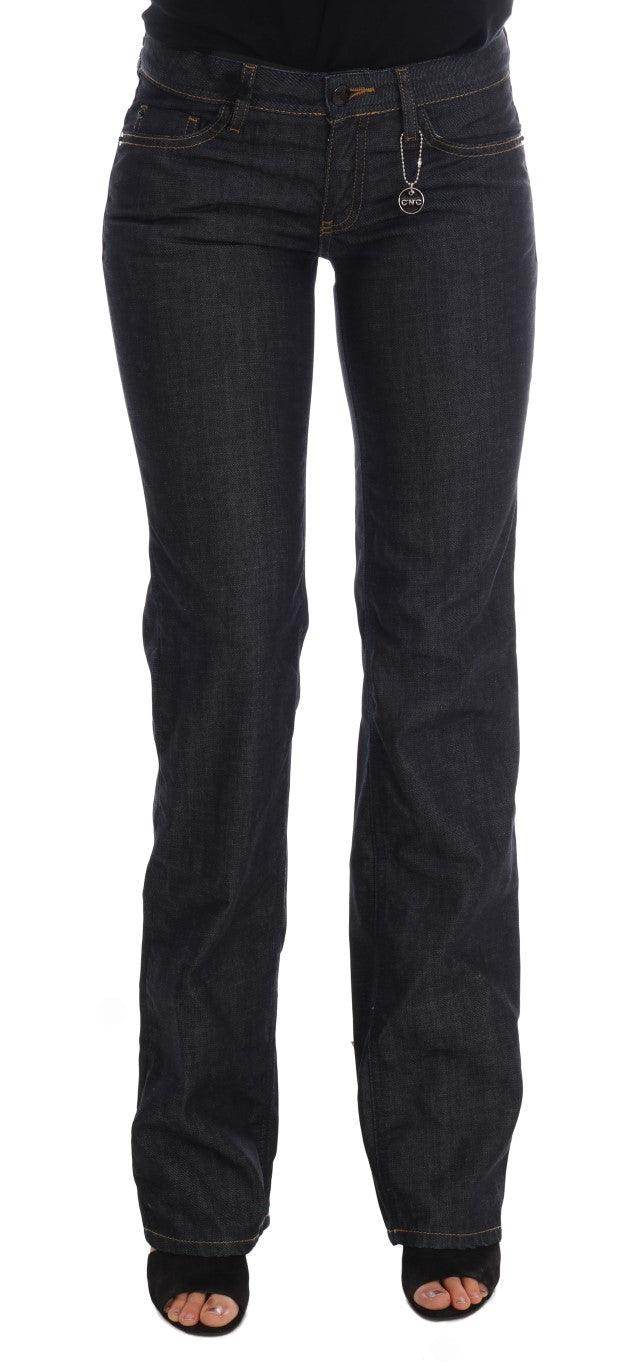 Costume National Dark Blue Cotton Classic Fit Jeans - Hilstor