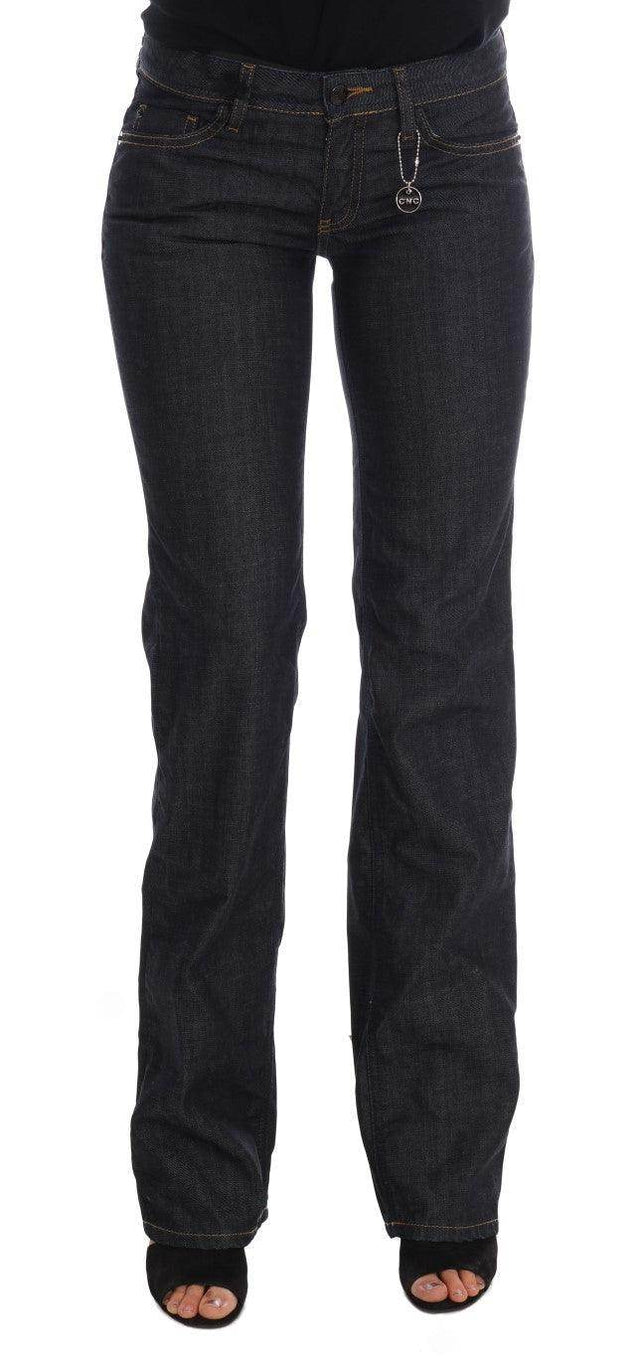 Costume National Dark Blue Cotton Classic Fit Jeans - Hilstor