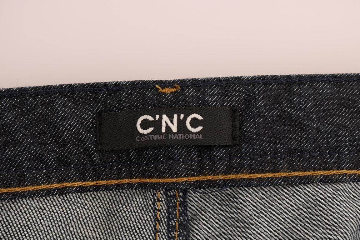 Costume National Dark Blue Cotton Classic Fit Jeans - Hilstor