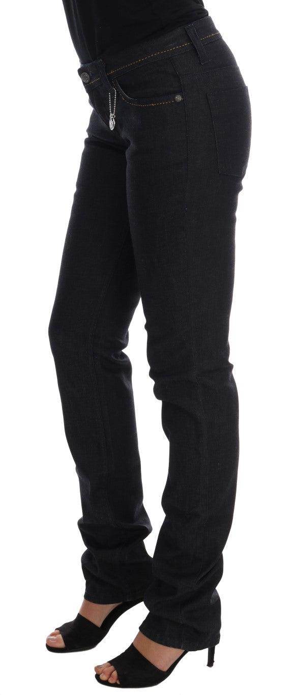 Costume National Blue Cotton Stretch Slim Fit Jeans - Hilstor
