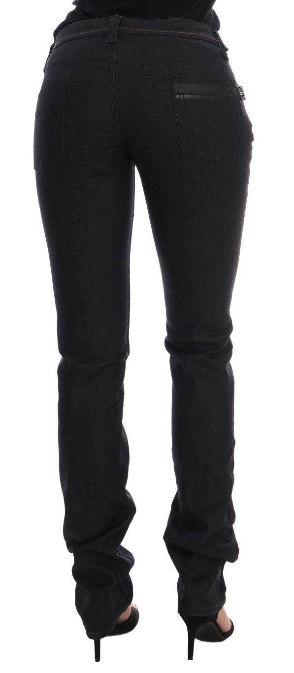 Costume National Blue Cotton Stretch Slim Fit Jeans - Hilstor