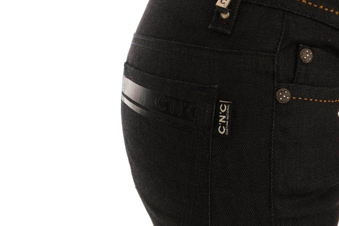 Costume National Blue Cotton Stretch Slim Fit Jeans - Hilstor