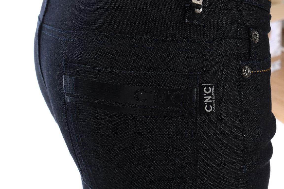 Costume National Blue Cotton Stretch Slim Fit Jeans - Hilstor