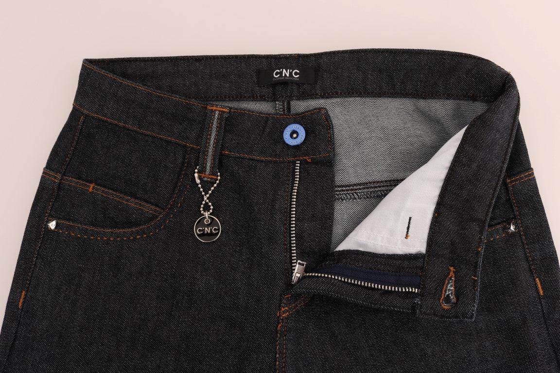 Costume National Blue Cotton Stretch Slim Fit Jeans - Hilstor
