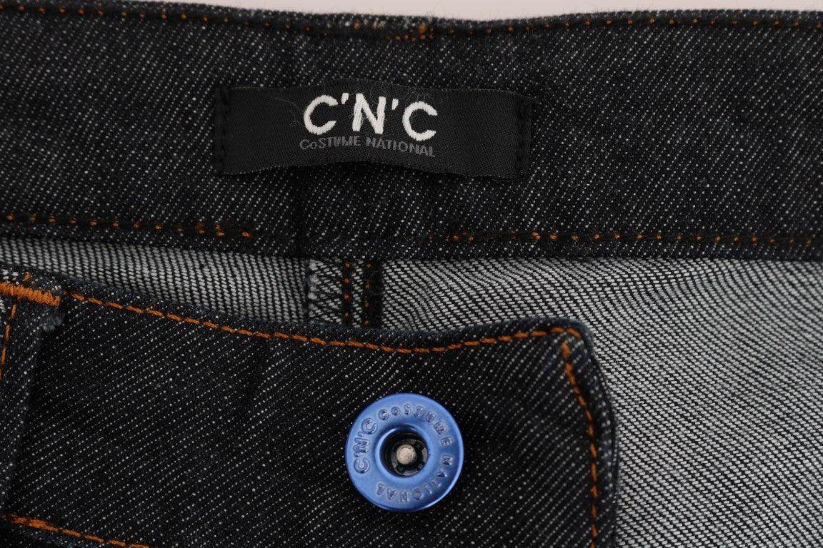 Costume National Blue Cotton Stretch Slim Fit Jeans - Hilstor