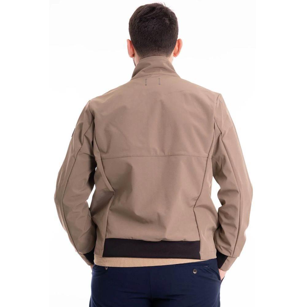 Refrigiwear Beige Nylon Men's Bomber Jacket - Hilstor