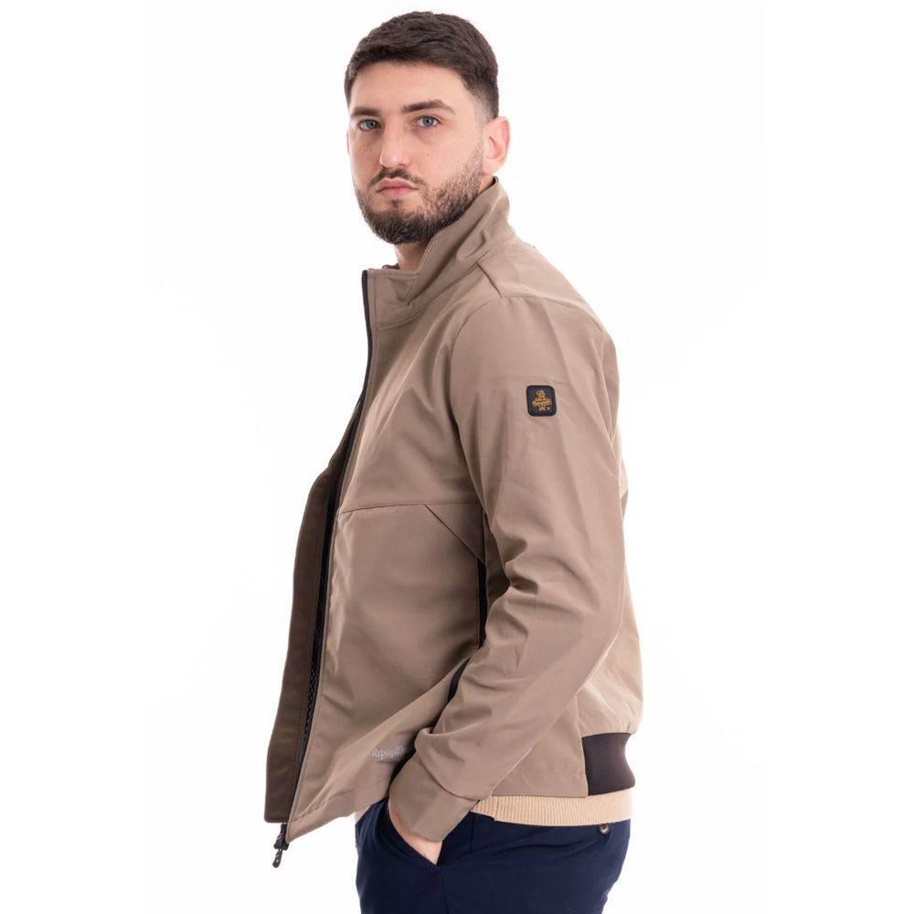 Refrigiwear Beige Nylon Men's Bomber Jacket - Hilstor