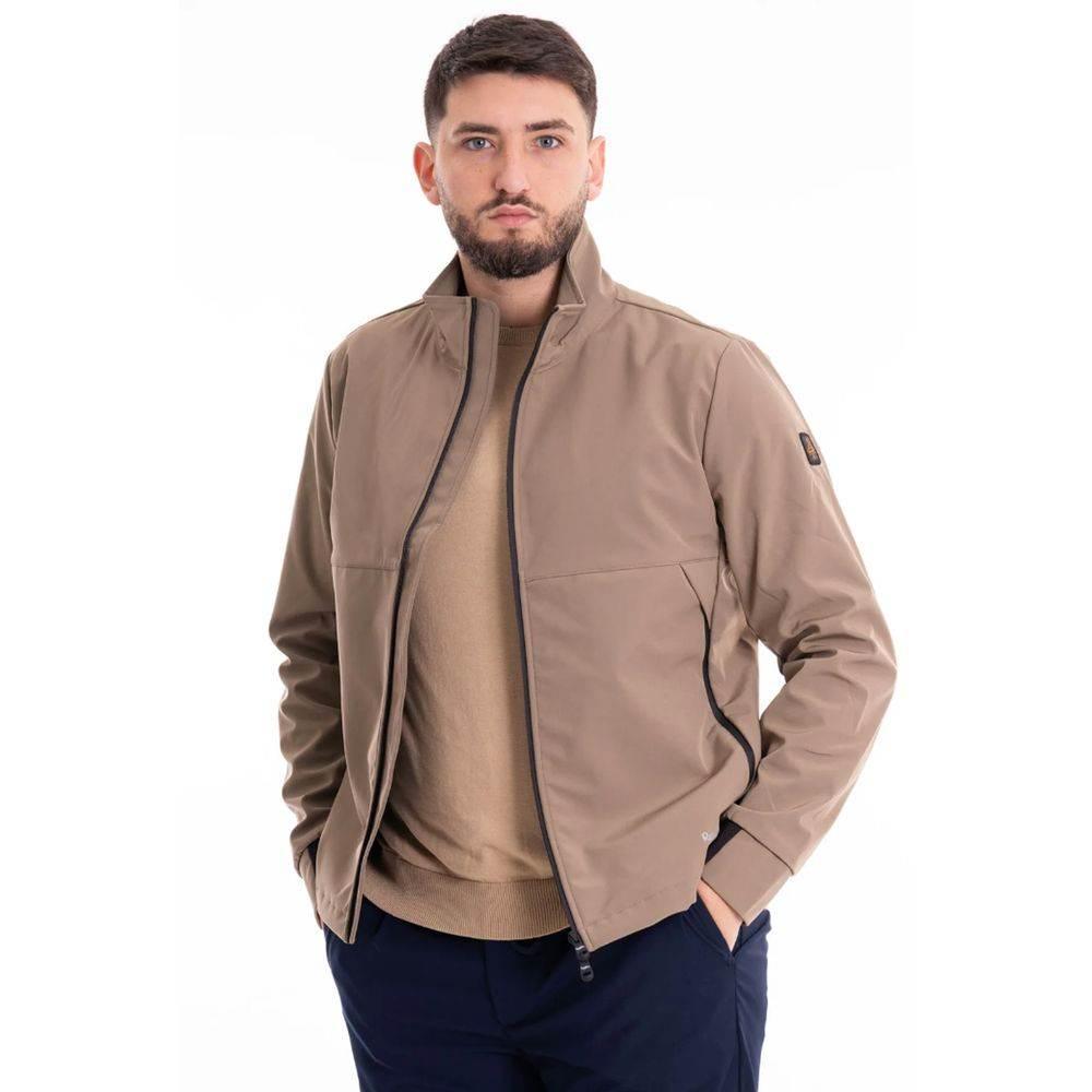 Refrigiwear Beige Nylon Men's Bomber Jacket - Hilstor