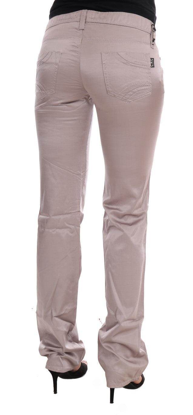 Costume National Beige Cotton Slim Fit Jeans - Hilstor