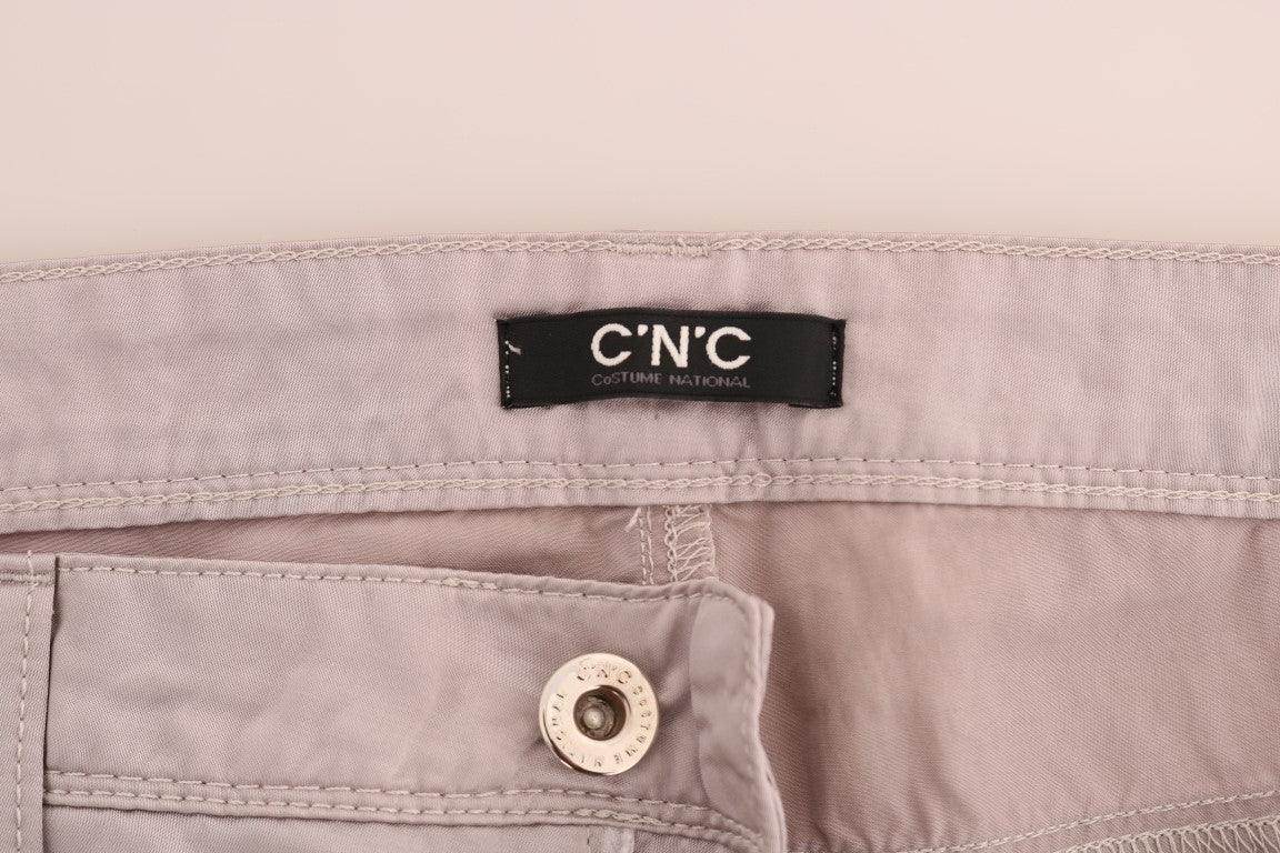 Costume National Beige Cotton Slim Fit Jeans - Hilstor