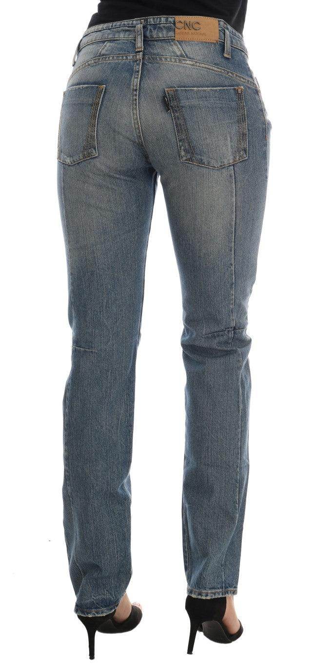 Costume National Blue Cotton Stretch Denim Jeans - Hilstor