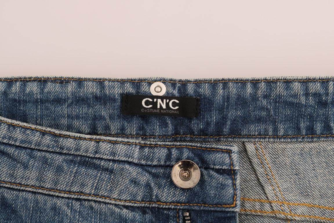 Costume National Blue Cotton Stretch Denim Jeans - Hilstor