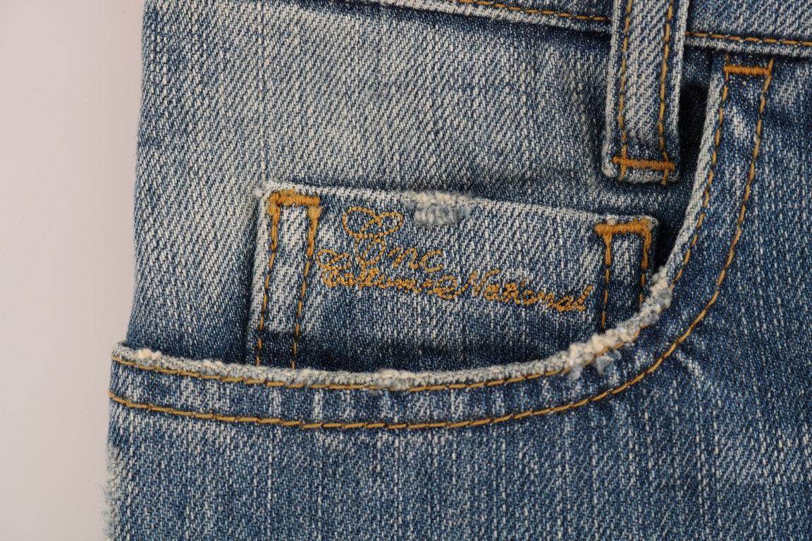Costume National Blue Cotton Stretch Denim Jeans - Hilstor
