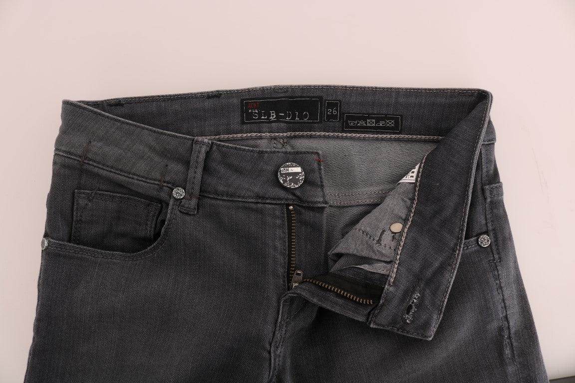 Acht Gray Cotton Slim Fit Denim Jeans - Hilstor