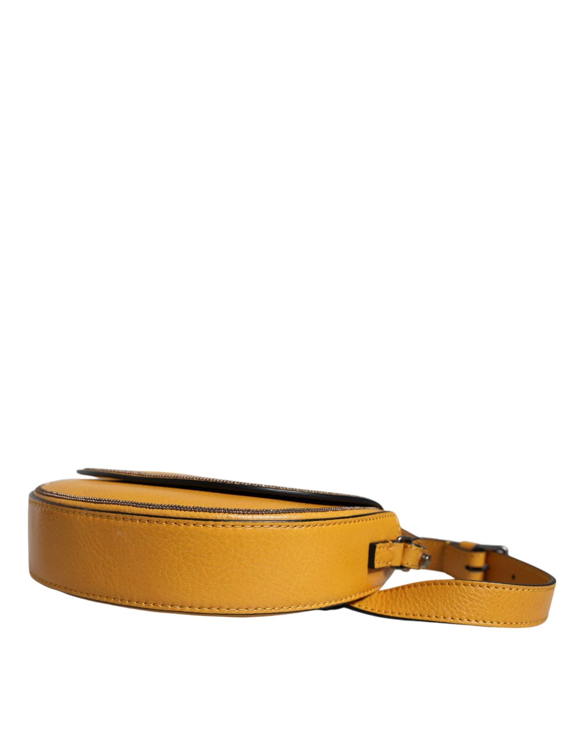 Brunello Cucinelli Light Brown Leather Logo Waist Strap Sling Bag - Hilstor
