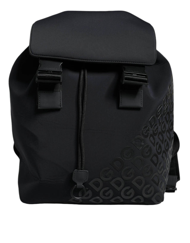 Dolce & Gabbana Black DG Mania Neoprene Travel Back Pack Bag - Hilstor