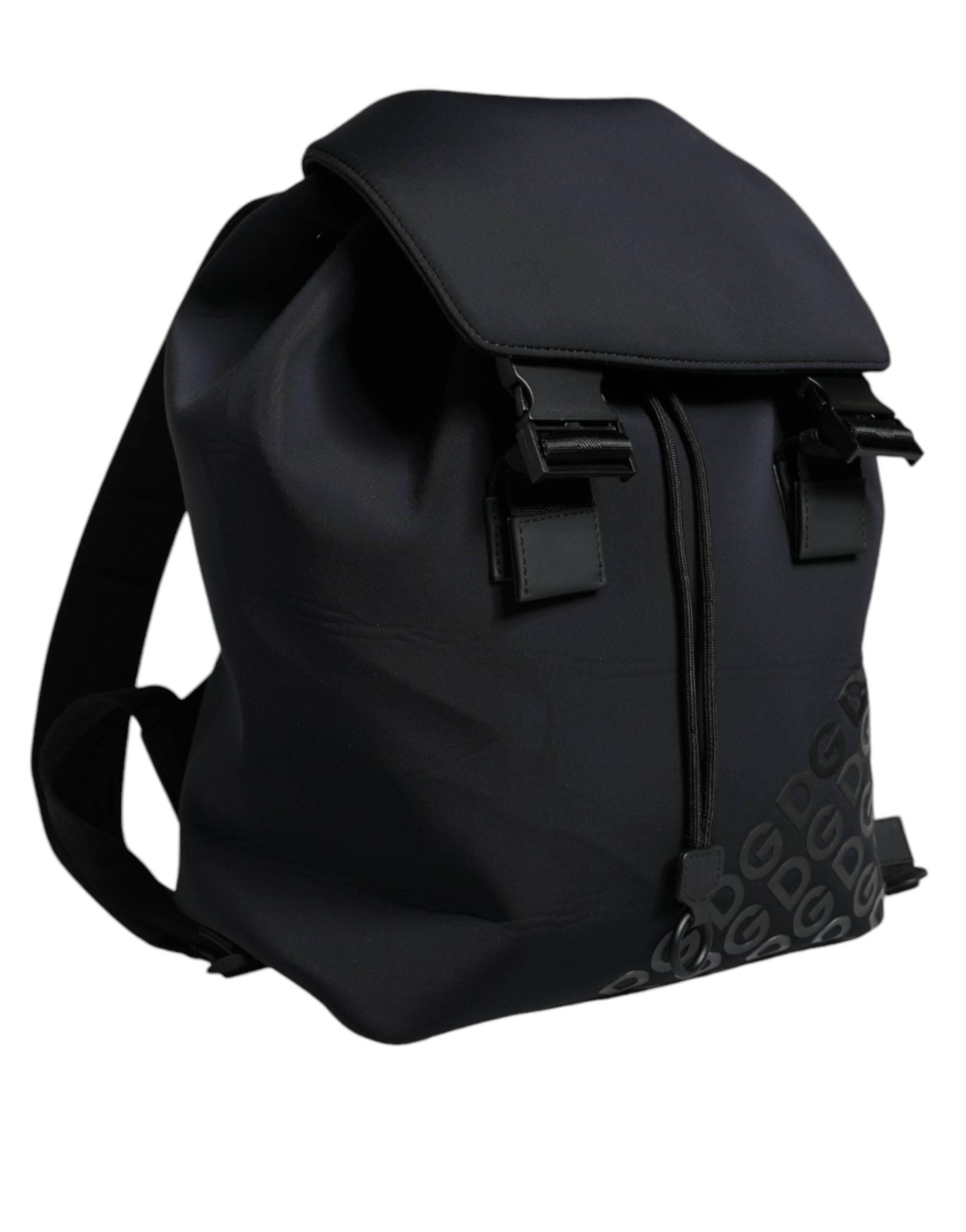 Dolce & Gabbana Black DG Mania Neoprene Travel Back Pack Bag - Hilstor