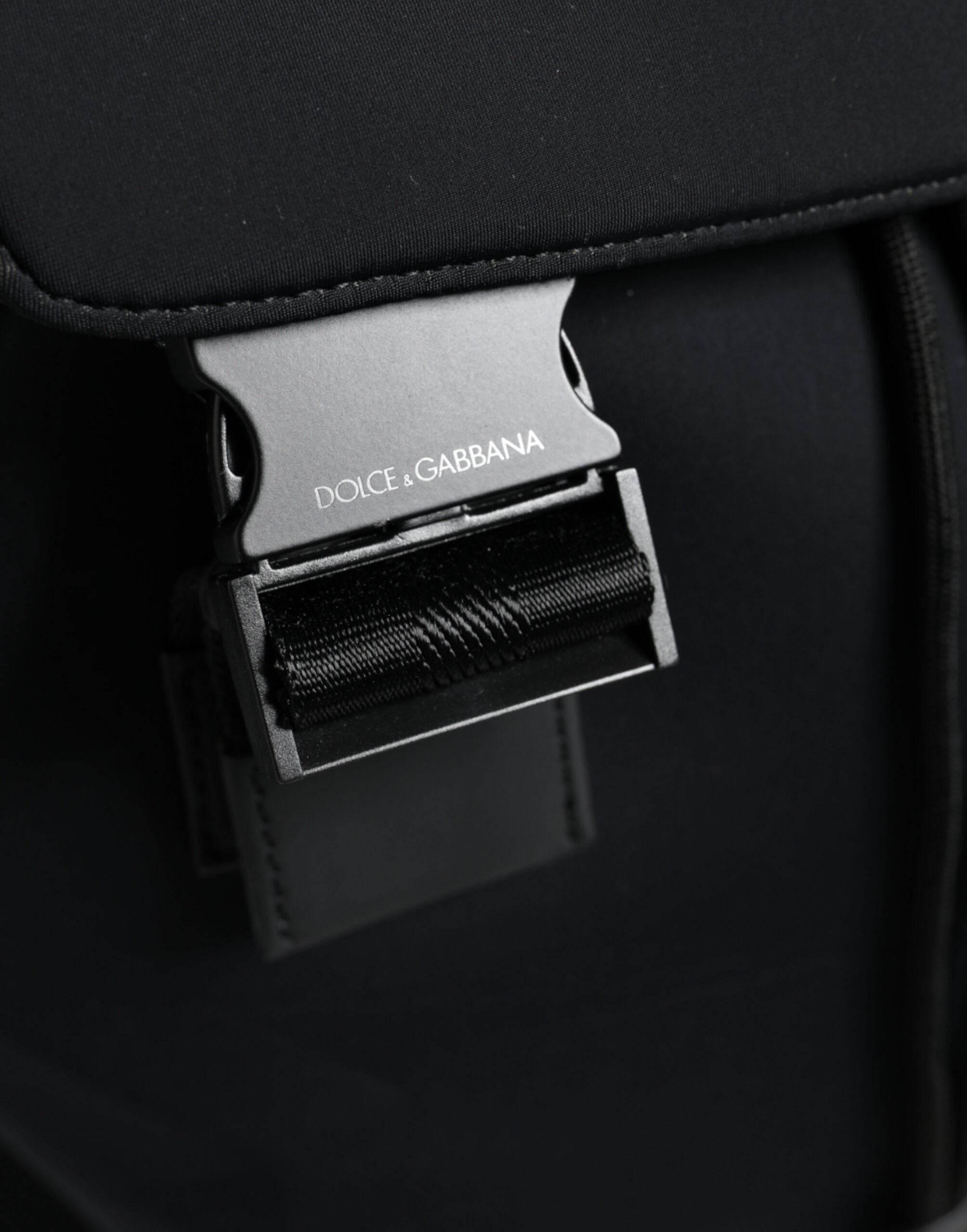 Dolce & Gabbana Black DG Mania Neoprene Travel Back Pack Bag - Hilstor