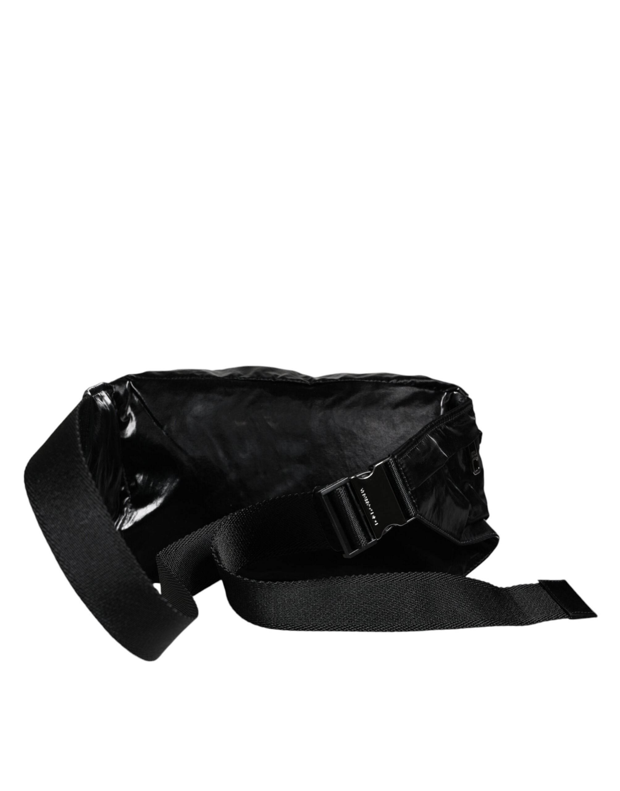 Dolce & Gabbana Black Nylon Fabric Belt Waist Fanny Pack Bag - Hilstor