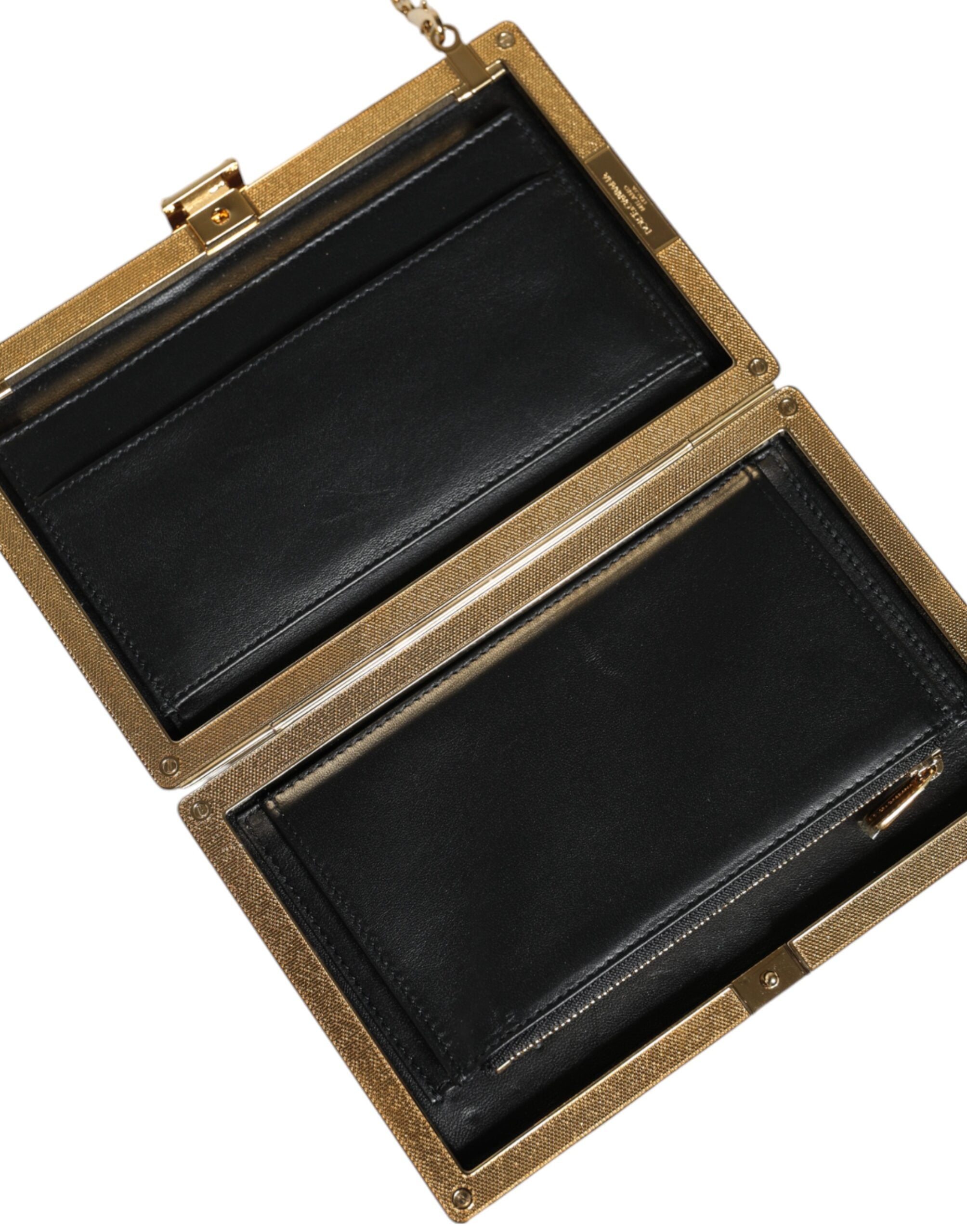 Dolce &amp; Gabbana Maroon Læder Clutch Evening Crossbody taske