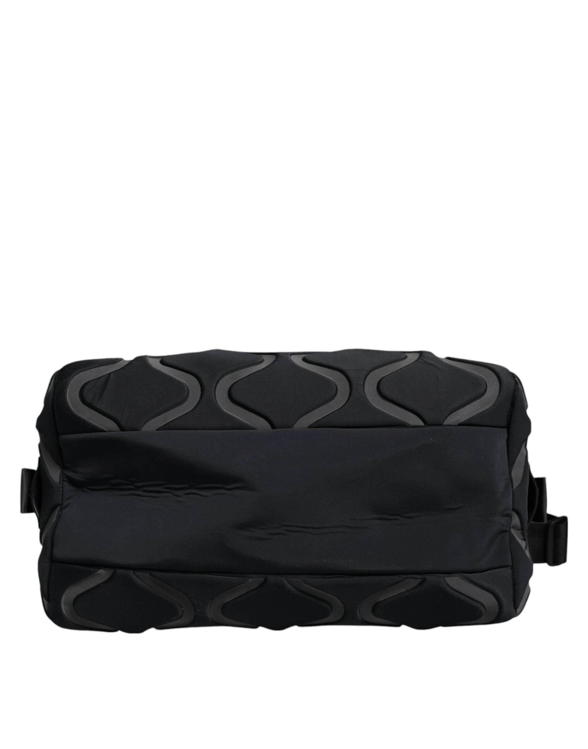 Dolce & Gabbana Black Neoprene Logo Sport Gym Duffel Shoulder Bag - Hilstor
