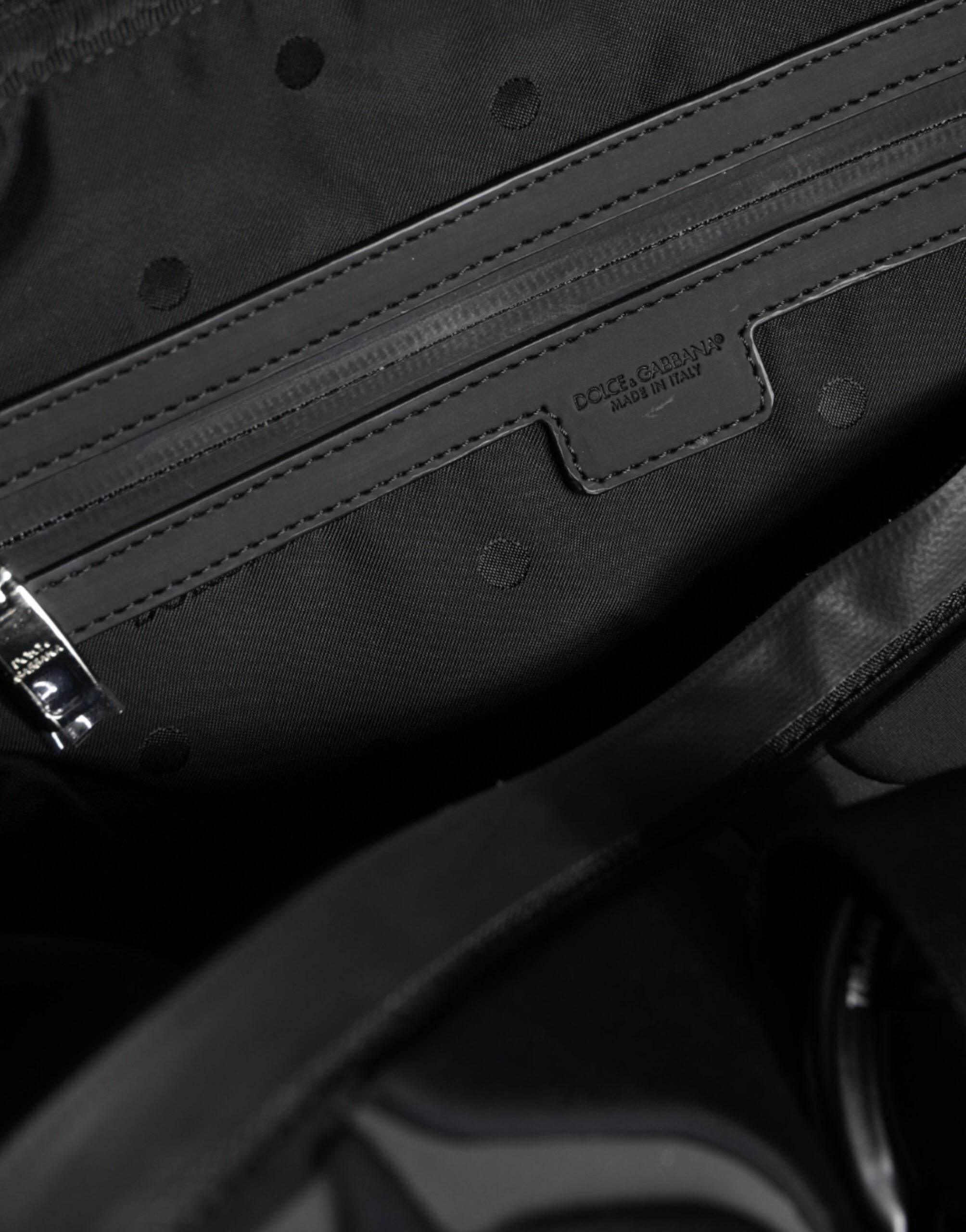 Dolce & Gabbana Black Neoprene Logo Sport Gym Duffel Shoulder Bag - Hilstor