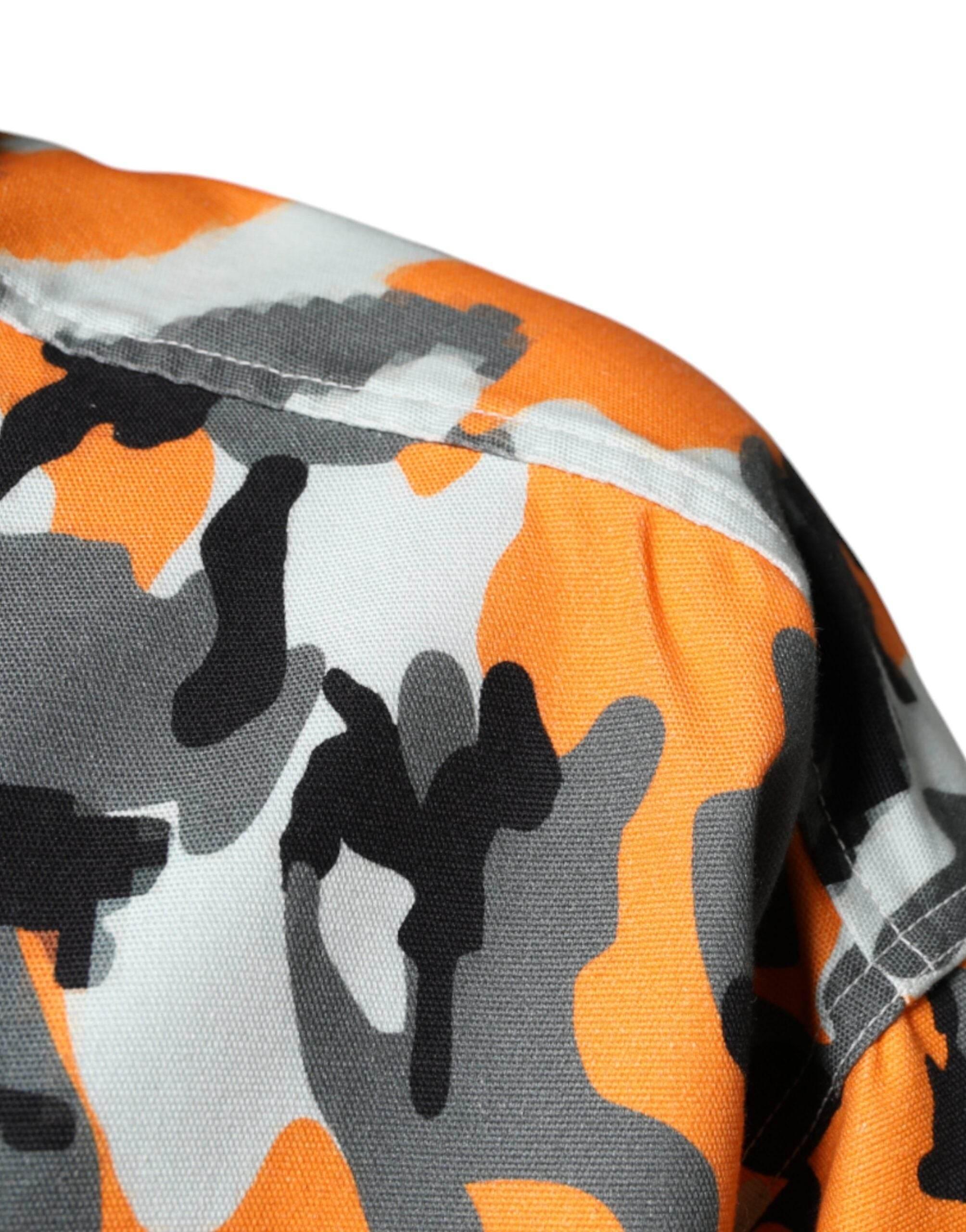 Dolce & Gabbana Multicolor Camouflage Cotton Denim Collared Jacket - Hilstor