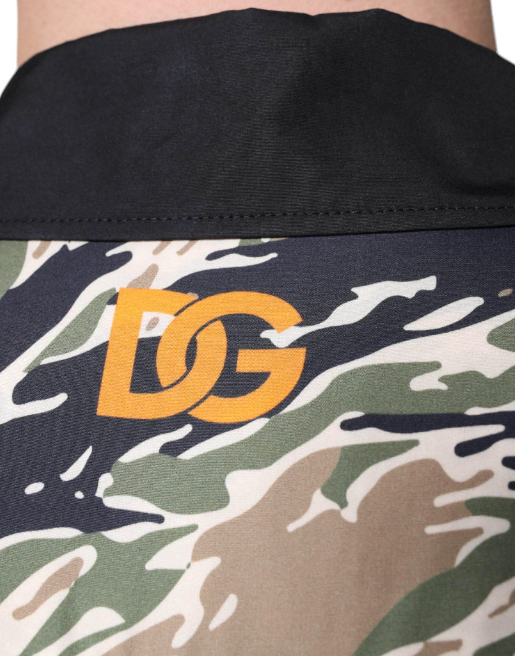 Dolce & Gabbana Multicolor Camouflage Button Down Men Casual Shirt - Hilstor