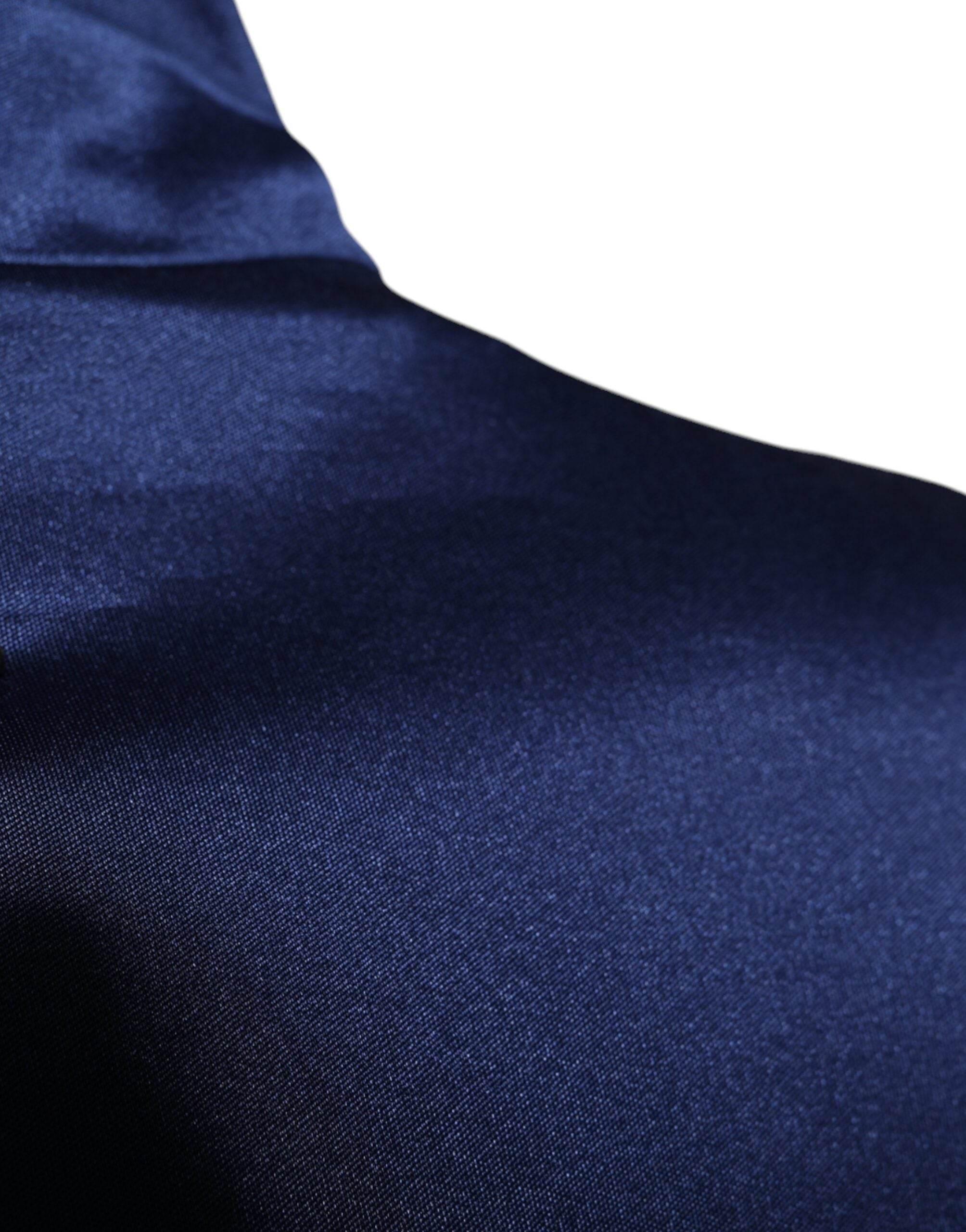 Dolce & Gabbana Blue Heraldic Patch Stripe King Bee Sweater - Hilstor