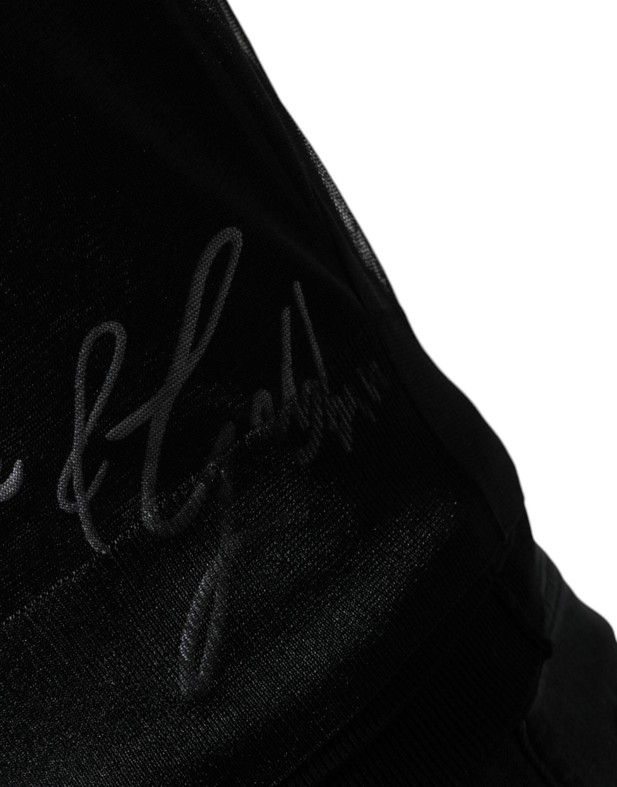 Dolce & Gabbana Black Polyester Pullover Sweatshirt Sweater - Hilstor