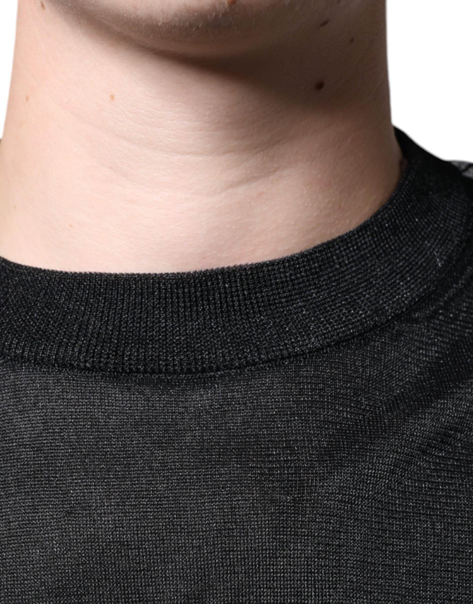 Dolce & Gabbana Black Polyester Pullover Sweatshirt Sweater - Hilstor