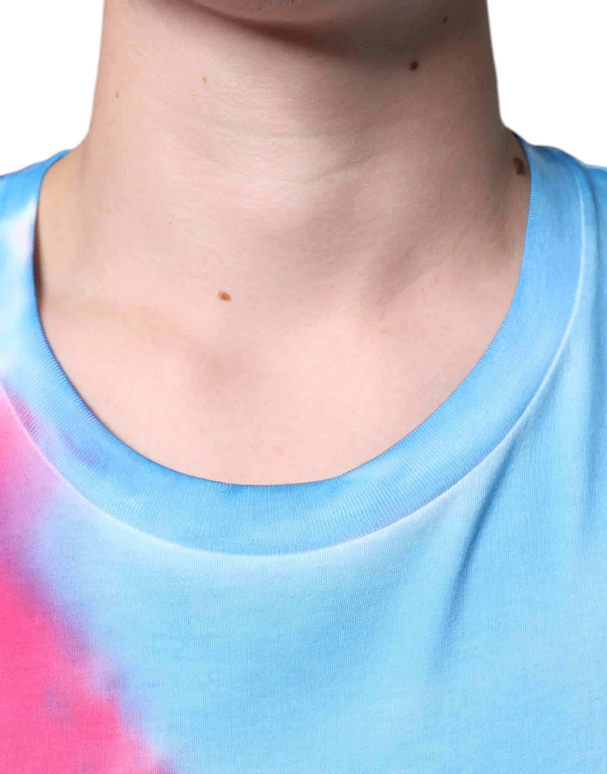 Dolce & Gabbana Multicolor Tie Dye Cotton Sleeveless T-shirt - Hilstor