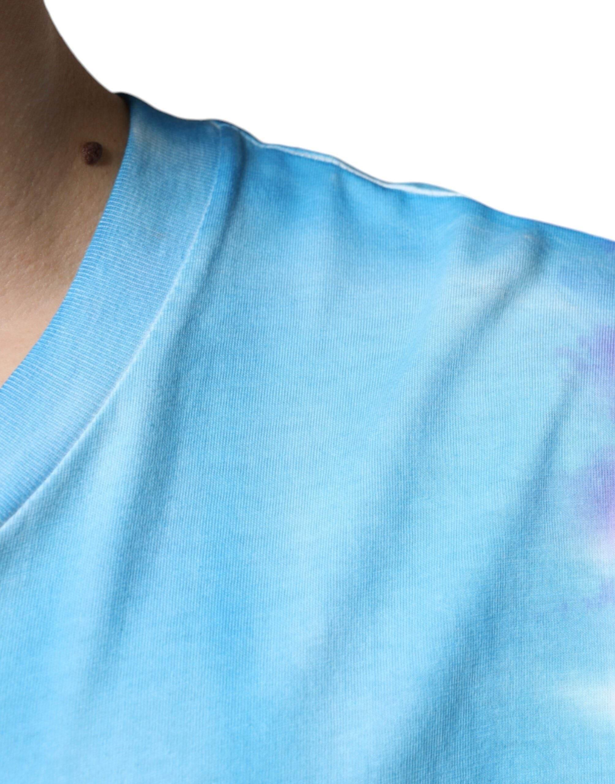 Dolce & Gabbana Multicolor Tie Dye Cotton Sleeveless T-shirt - Hilstor