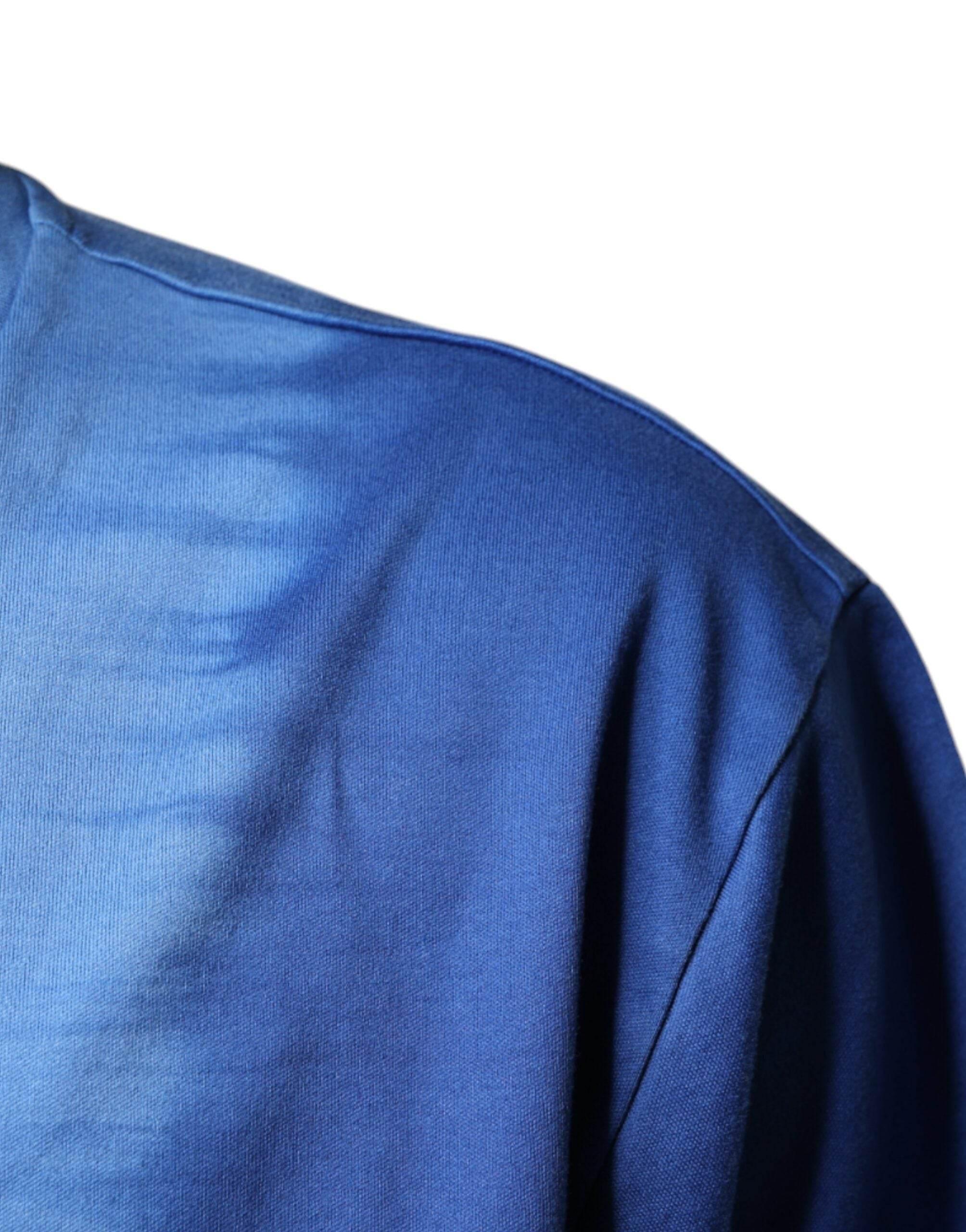 Dolce & Gabbana Blue Tie-Dye Peace Sign Cotton T-shirt - Hilstor